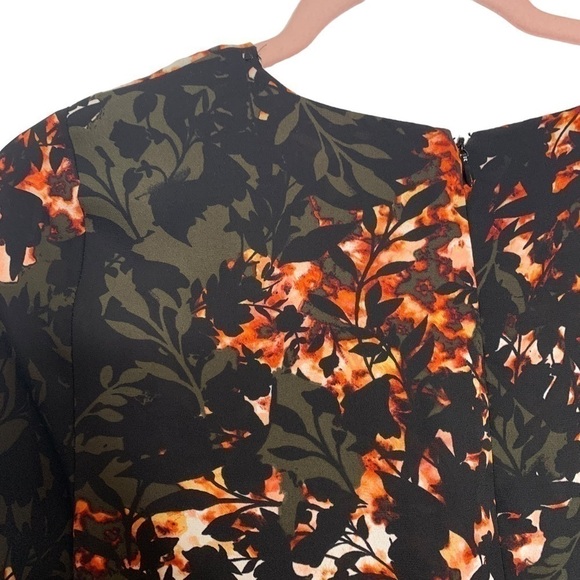 A.N.A Floral Bell Sleeve Wrap Blouse Size Medium - Picture 8 of 12